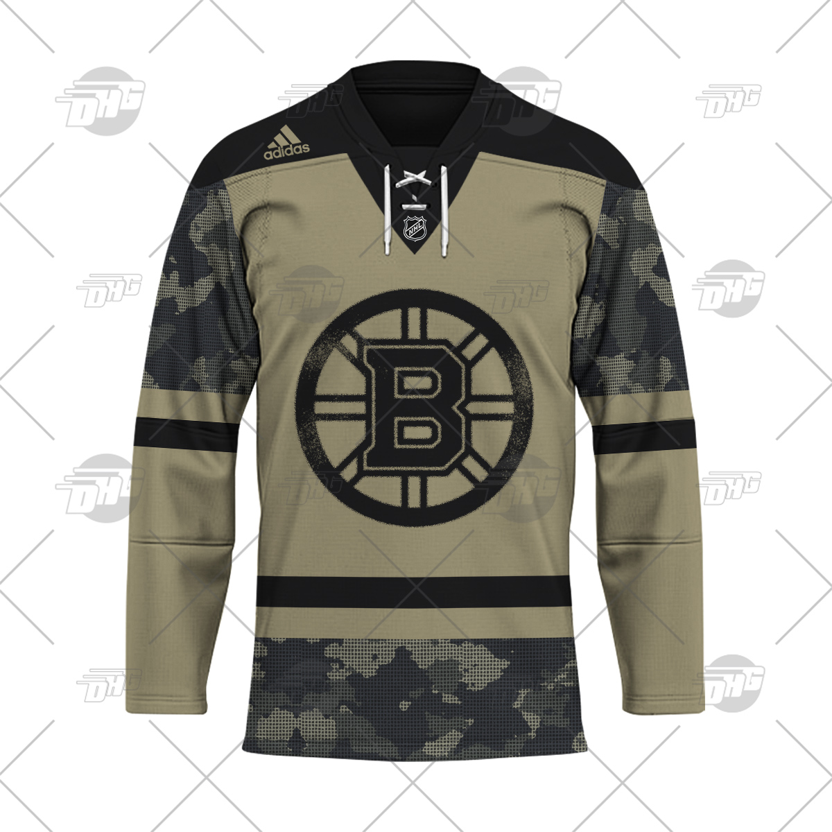 Detroit Red Wings Personalized Custom Adidas Camo Military Appreciation  Authentic Practice Jersey