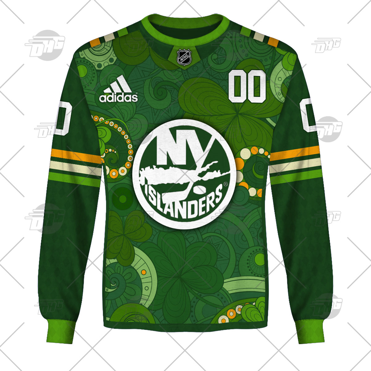 Personalized NHL New York Islanders Jersey 2022 St. Patrick's Day