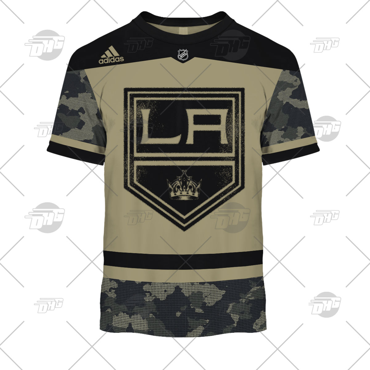 Los Angeles Kings adidas Military Appreciation Team Authentic Custom  Practice Jersey - Camo