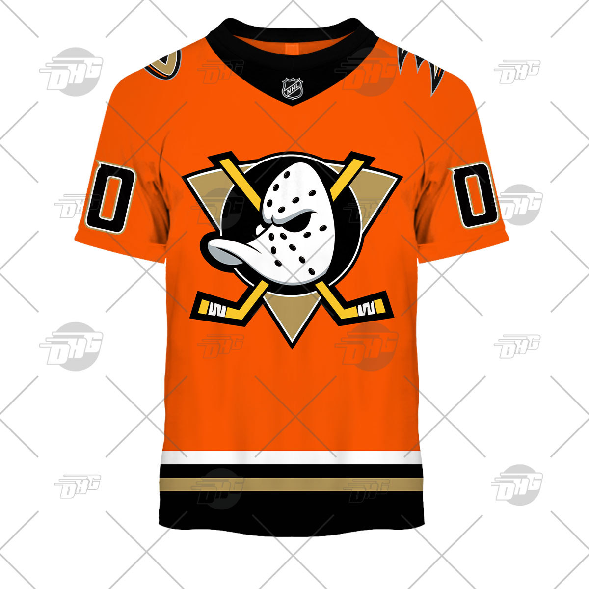 Orange Anaheim Ducks NHL Custom Name and Number Hockey Jersey Shirt •  Kybershop