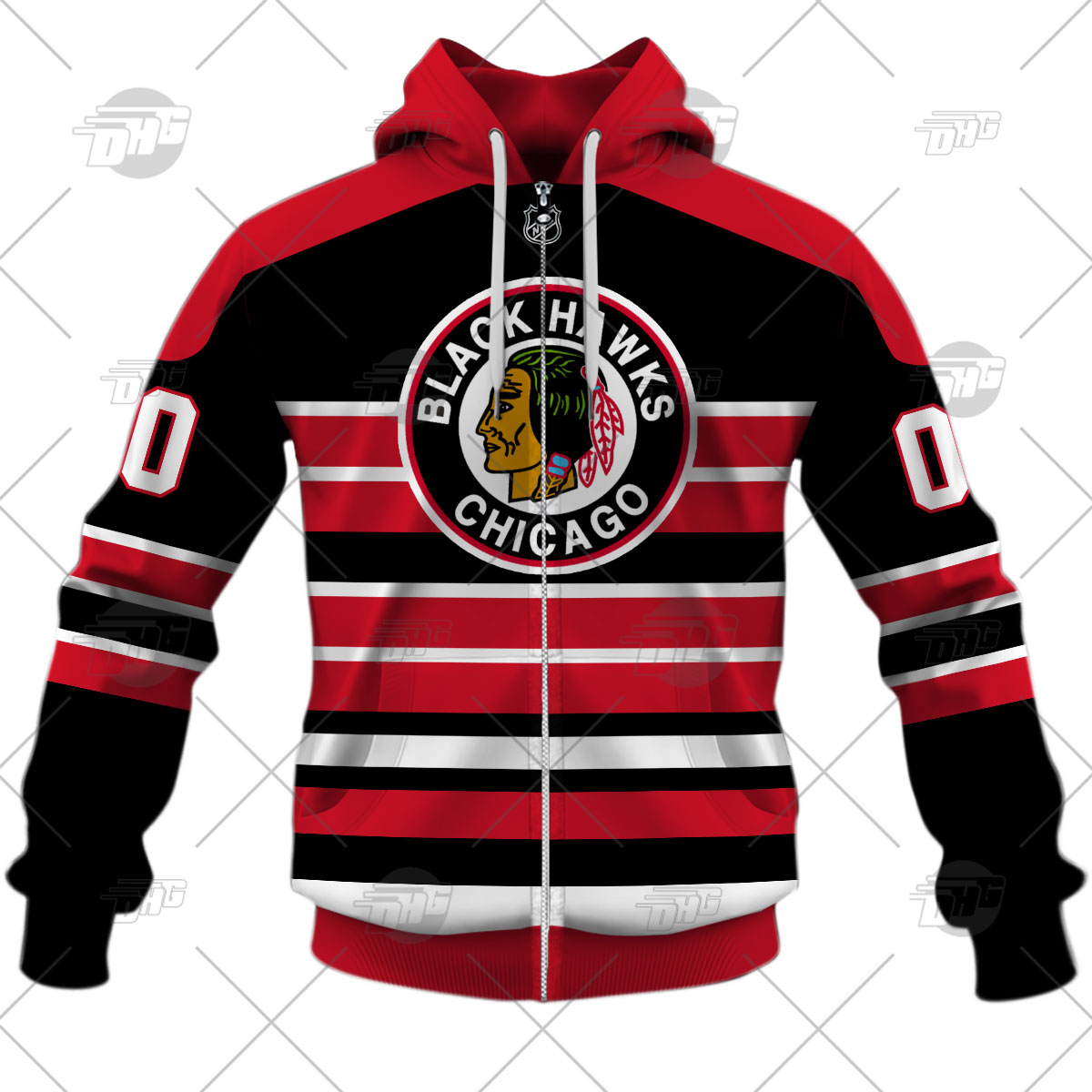 Men's Fanatics Branded Red Chicago Blackhawks Home Breakaway Custom Jersey Size: 3XL