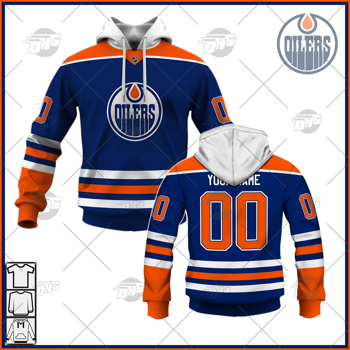 Personalized NHL Men's Edmonton Oilers 2022 Orange Home Jersey