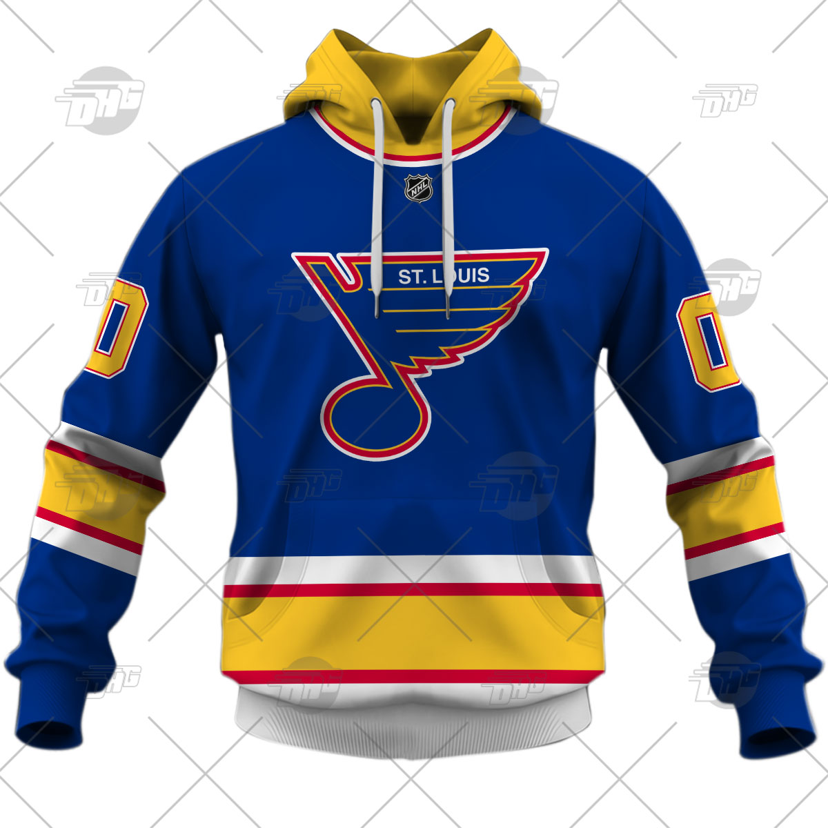 NHL St. Louis Blues Custom Name Number Special Reverse Retro