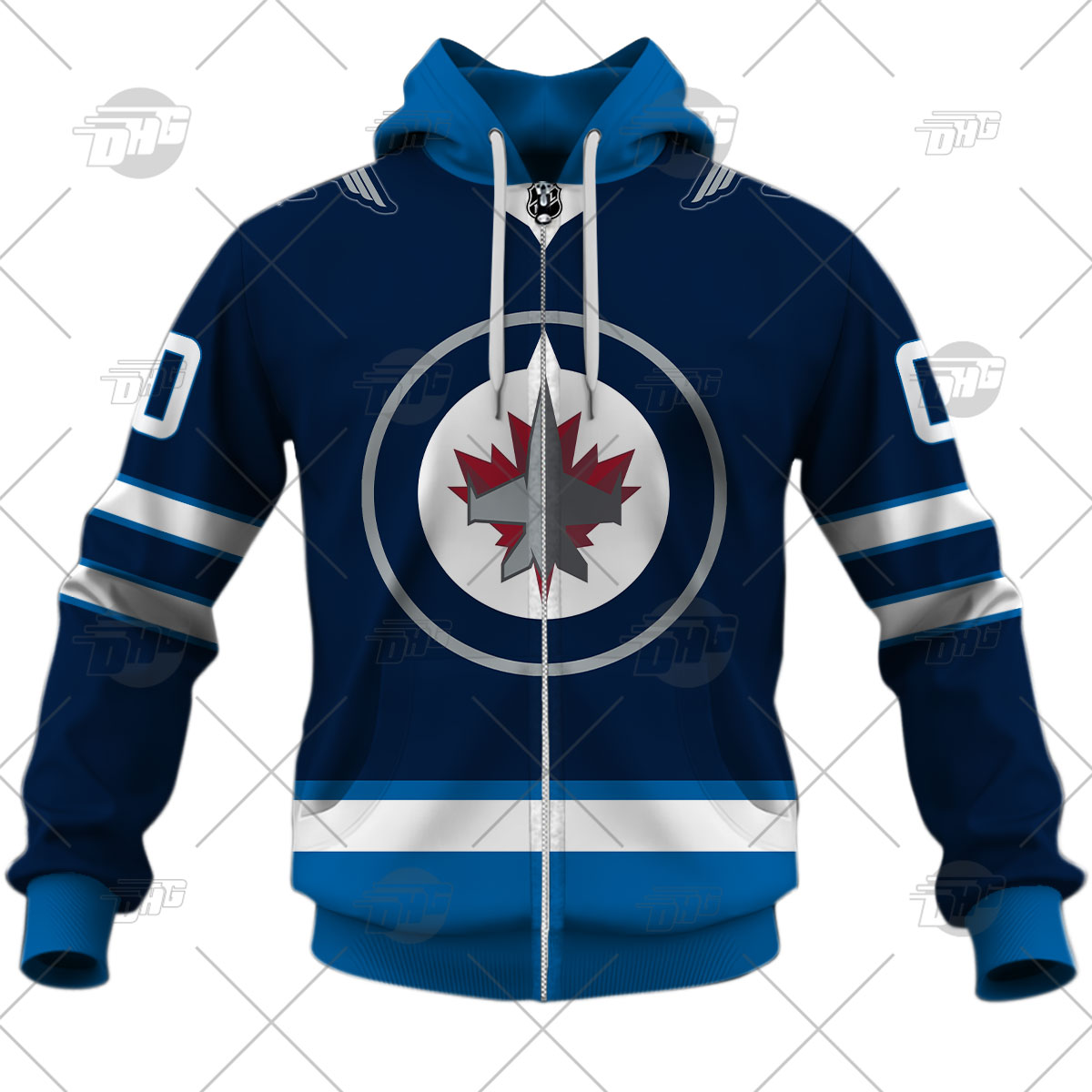 Personalized NHL Men's Winnipeg Jets 2022 Navy Home Jersey