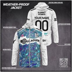 Personalised Gallagher Chiefs Super Rugby 2022 Weather Proof Jacket Rain Proof Jacket
