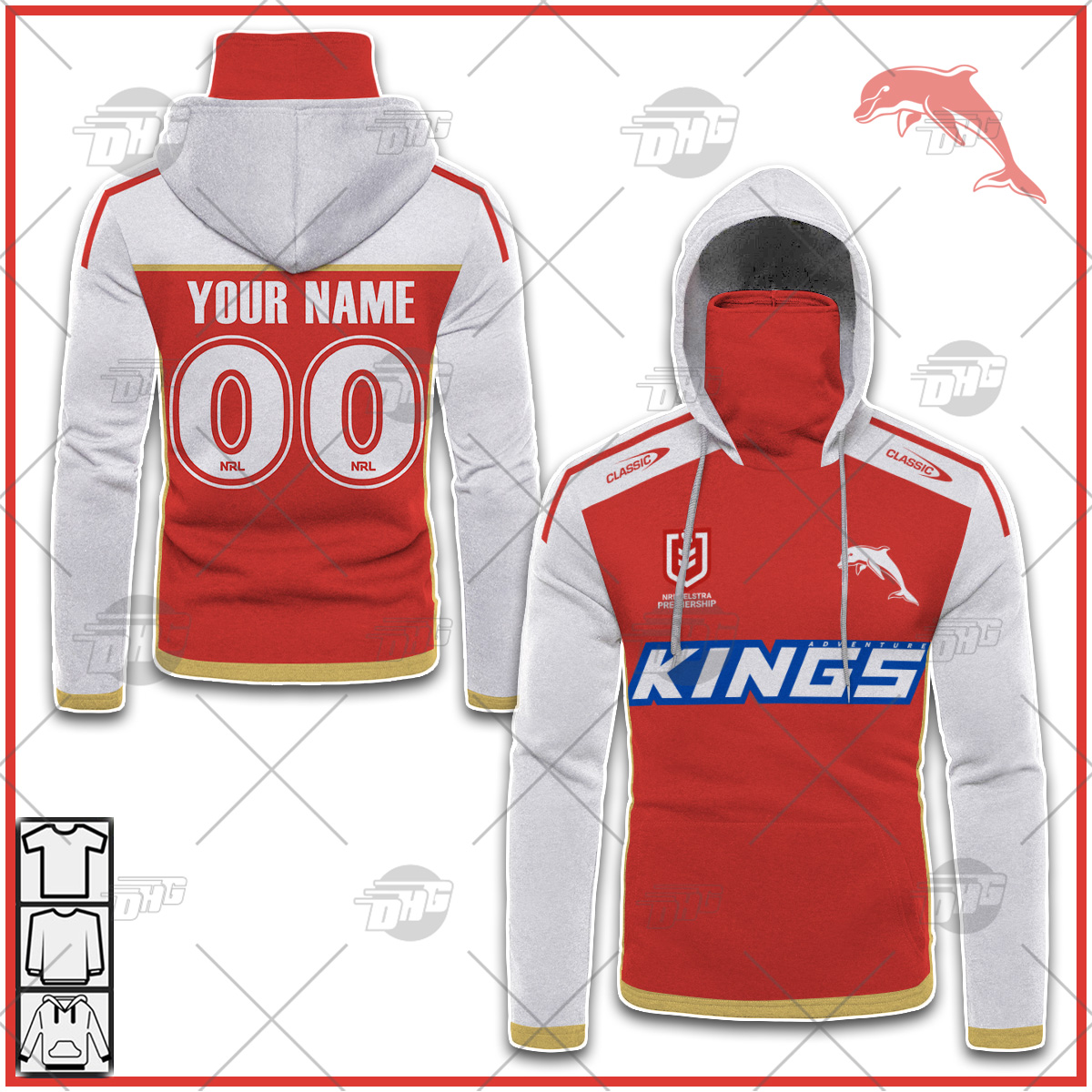 Personalised NRL Dolphins 2023 Away Jersey OldSchoolThings