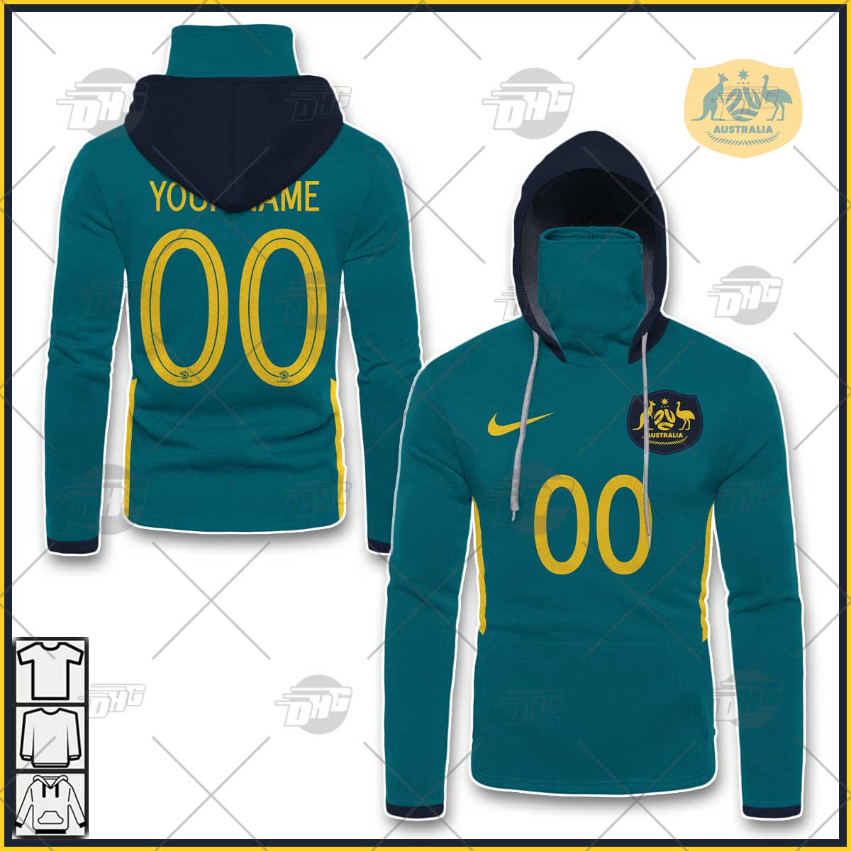 Personalise Australia Socceroos 2021/22 Away Jersey