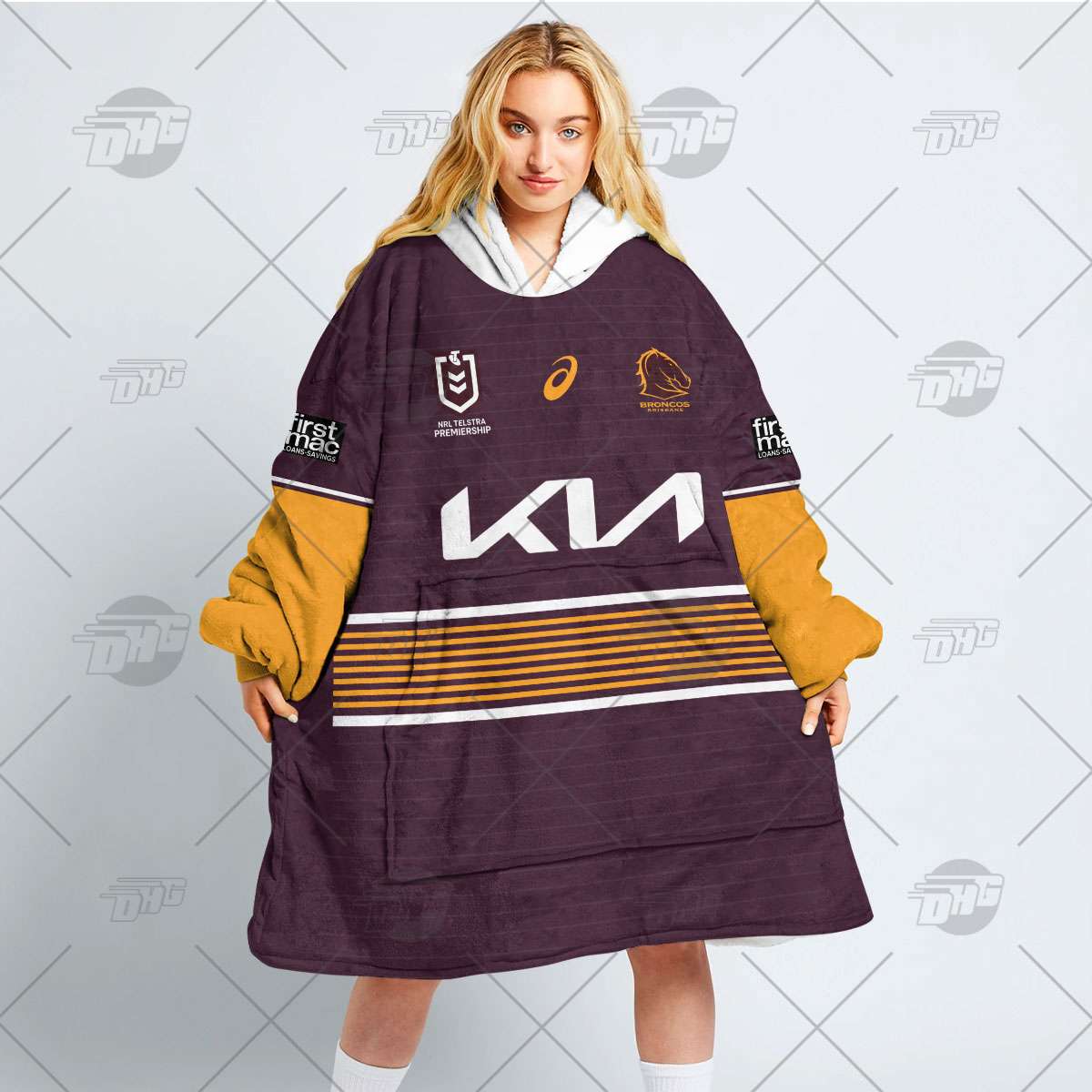 Brisbane Broncos NRL Special Camo Hunting Personalized Hoodie T