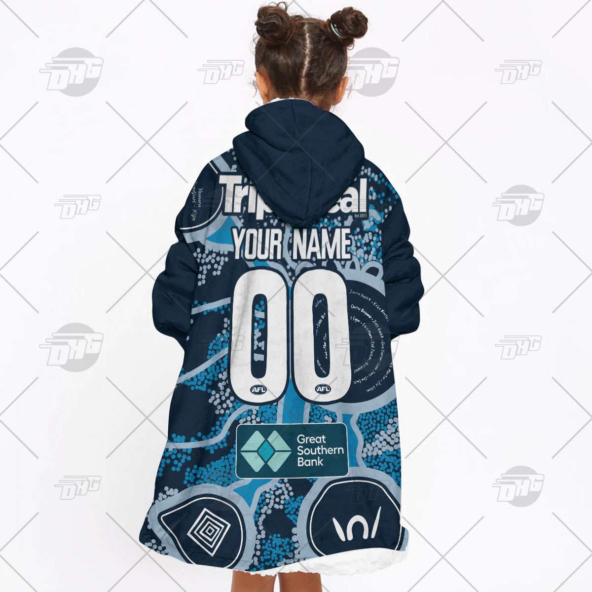 Carlton Blues AFL Personalized Blanket Hoodie - BTF Store