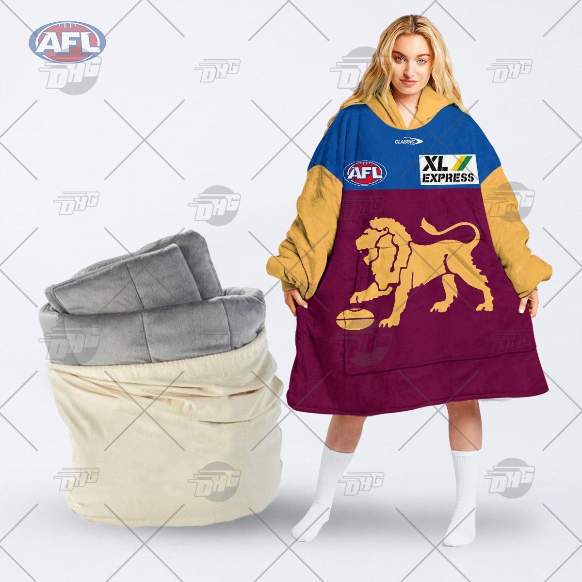 Personalized NRL Brisbane Broncos Mix V2 Jersey Oodie, Flanket, Blanket  Hoodie, Snuggie - Torunstyle