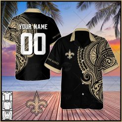 Personalize NFL Seattle Seahawks Polynesian Tattoo Design Hawaiian Shirt