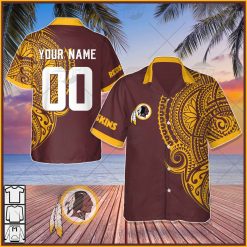 Personalize NFL Kansas City Chiefs Polynesian Tattoo Design Hawaiian Shirt