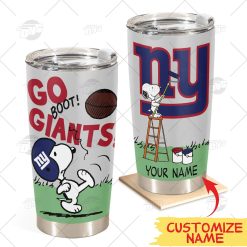 New York Jets NFL Snoopy 2 Football Teams Big Logo Gift For Fan Travel  Tumbler –