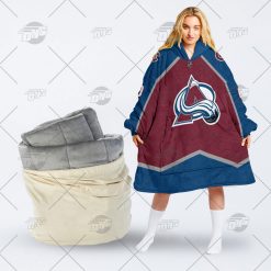 Personalized NHL Colorado Avalanche Burgundy oodie blanket hoodie snuggie hoodies