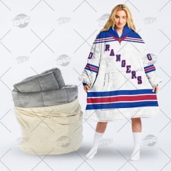 Personalized NHL New York Rangers White oodie blanket hoodie snuggie hoodies