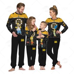 Personalized NHL Boston Bruins Jersey ft. The Simpsons Pyjamas For Family Best Christmas Gift Custom Gift for Fans