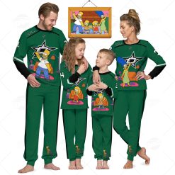 Personalized NHL Dallas Stars Jersey ft. The Simpsons Pyjamas For Family Best Christmas Gift Custom Gift for Fans