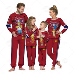 Personalized NHL Montreal Canadiens Jersey ft. The Simpsons Pyjamas For Family Best Christmas Gift Custom Gift for Fans