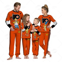 Personalized NHL Philadelphia Flyers Jersey ft. The Simpsons Pyjamas For Family Best Christmas Gift Custom Gift for Fans