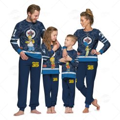 Personalized NHL Winnipeg Jets Jersey ft. The Simpsons Pyjamas For Family Best Christmas Gift Custom Gift for Fans