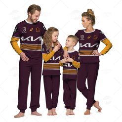 Personalised NRL Brisbane Broncos Pyjamas For Family