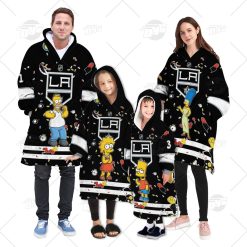 Personalized NHL Oodie Los Angeles Kings Jersey ft. The Simpsons Hoodeez For Family Best Christmas Gift Custom Gift for Fans