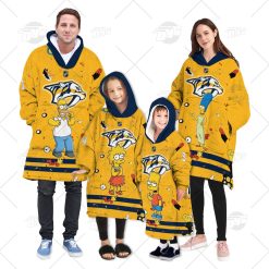 Personalized NHL Oodie Nashville Predators Jersey ft. The Simpsons Hoodeez For Family Best Christmas Gift Custom Gift for Fans