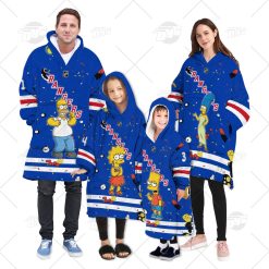 Personalized NHL Oodie New York Rangers Jersey ft. The Simpsons Hoodeez For Family Best Christmas Gift Custom Gift for Fans