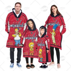 Personalized NHL Oodie Washington Capitals Jersey ft. The Simpsons Hoodeez For Family Best Christmas Gift Custom Gift for Fans