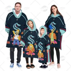 Personalized NHL Oodie Seattle Kraken Jersey ft. The Simpsons Hoodeez For Family Best Christmas Gift Custom Gift for Fans