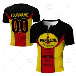 Personalized PENNZOIL Motor Oil Vintage Retro Motor Racing Oil Short Long Sleeved T-Shirt