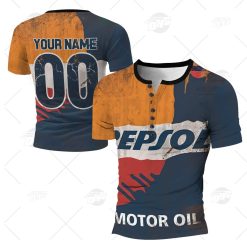 Personalized REPSOL Motor Oil Vintage Retro Motor Oil Short Long Sleeved T-Shirt