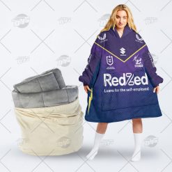 Personalised NRL Melbourne Storm Oodie 2023 Home Jersey
