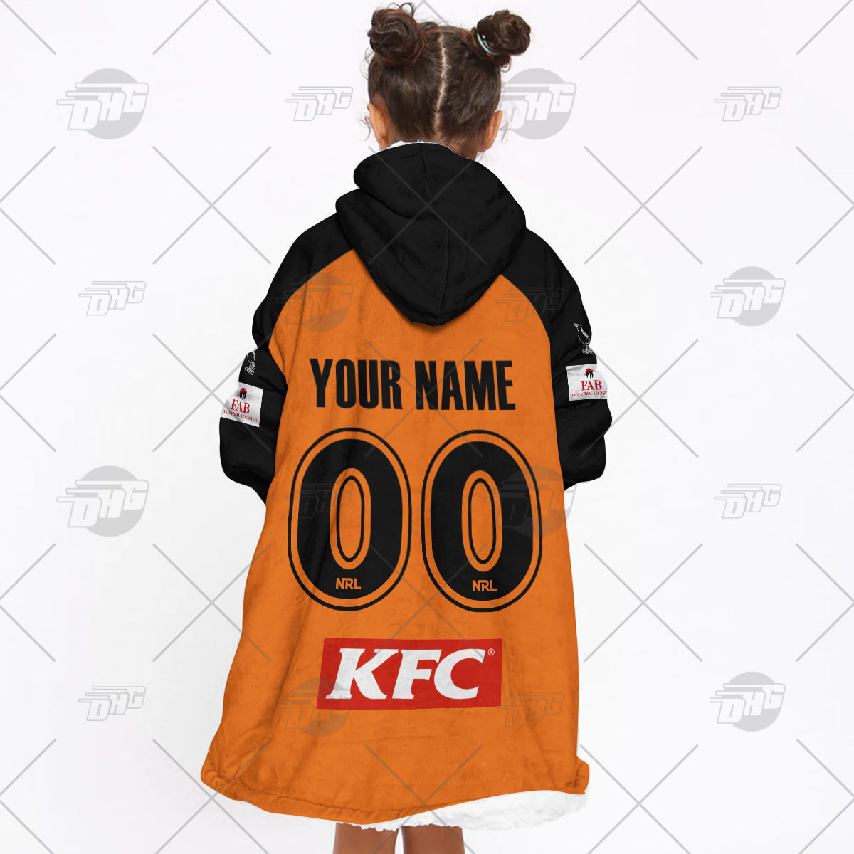 Wests Tigers AOP NRL Custom Number And Name Style 2 3D Hoodie Zip