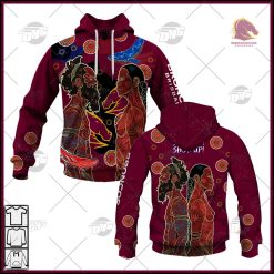 NRL Brisbane Broncos Proud Indigenous Australian NAIDOC Style