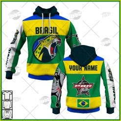 Personalize PBR Global Cup Brasil Performance Jersey Rodeo Bull Riding Cowboy Shirt