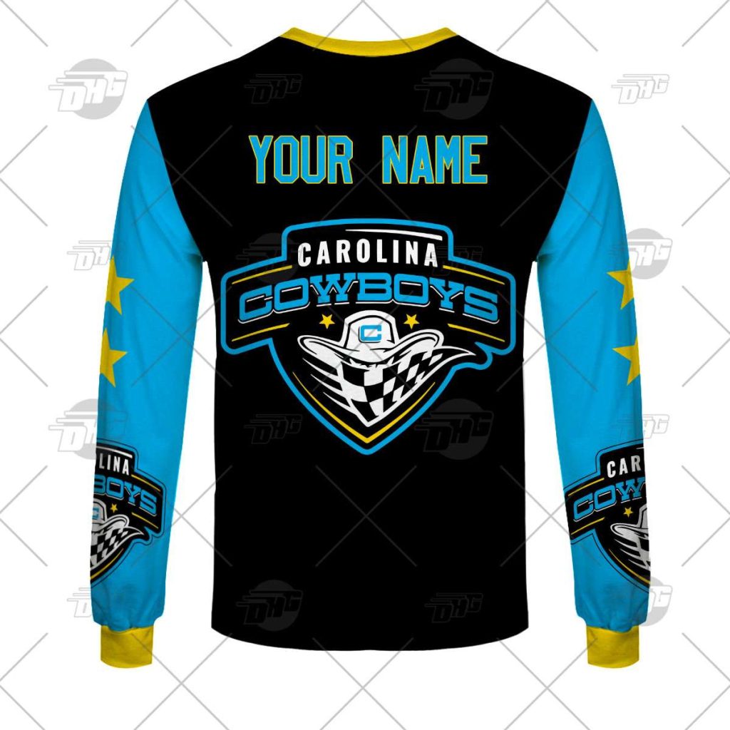 Personalize PBR Team Carolina Cowboys Bull Riding Rodeo Jersey