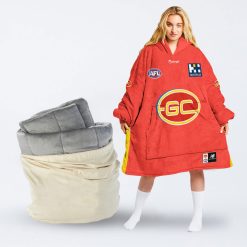 Personalise AFL Gold Coast Sun 2023 Home Guernsey Oodie